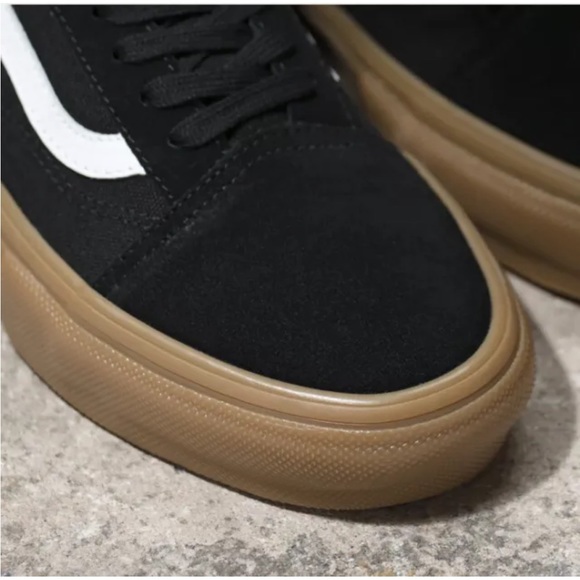 Vans Skate Old Skool Pro Suede Skateboard Shoes Black/Gum - M 6.5 - W 8 - Picture 7 of 8